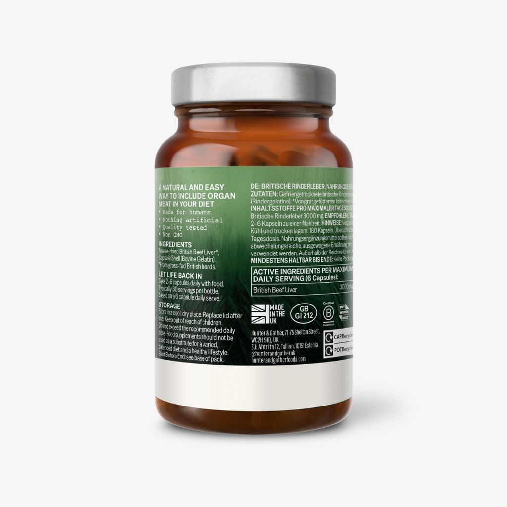 Grass Fed British Beef Liver Capsules - Image 3