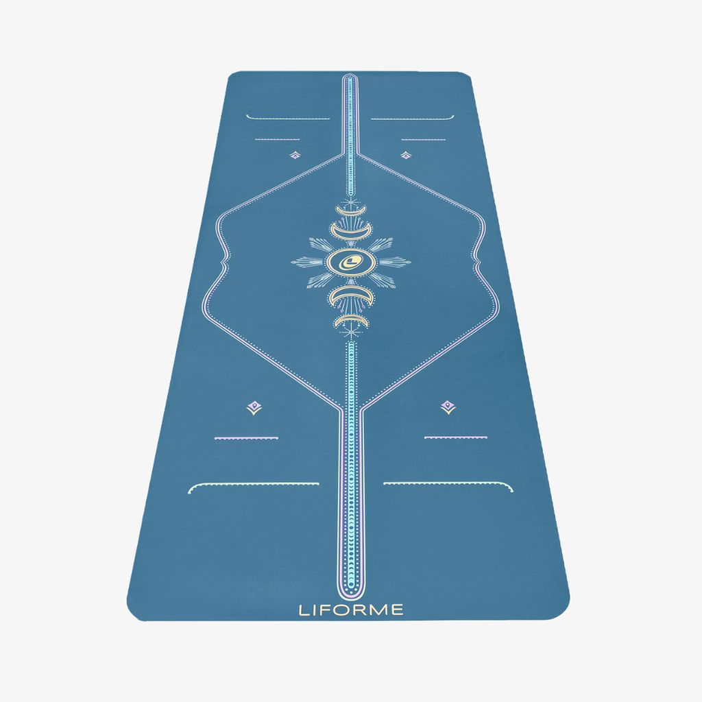 Liforme Cosmic Moon Yoga Mat - Blue