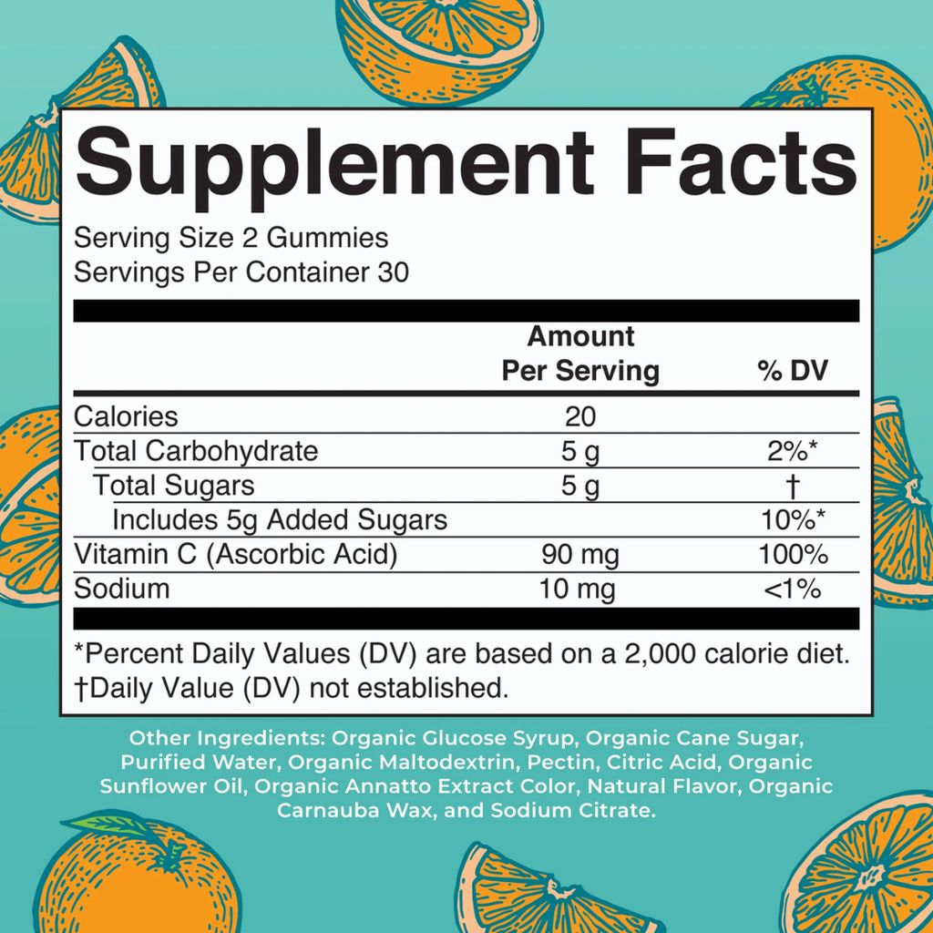 Kids Vitamin C Gummies - Orange - Image 2