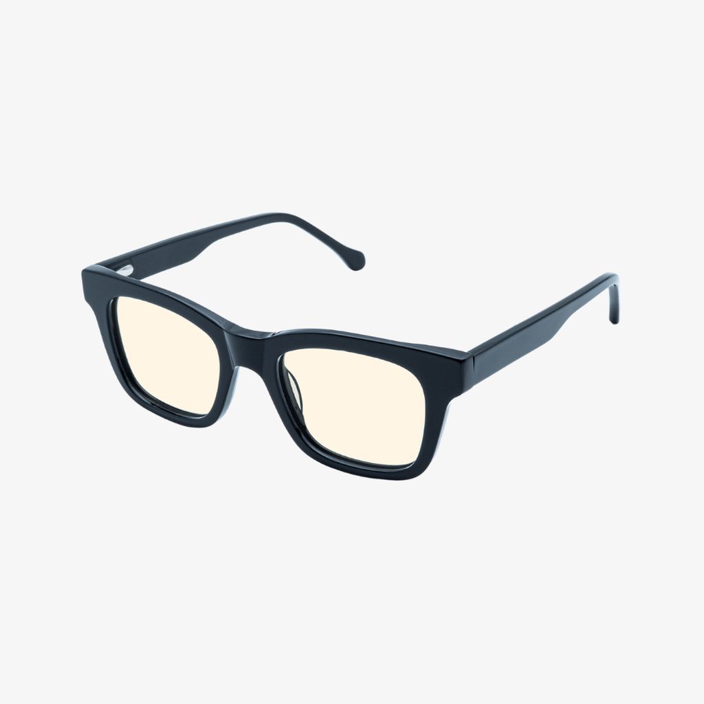 Ellis Blue Light Blocking Glasses (Evening) - Black with Amber Lens - Image 2