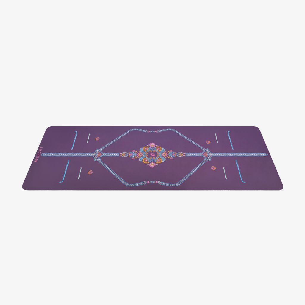 Liforme Mindful Garden Travel Yoga Mat - Purple - Image 2