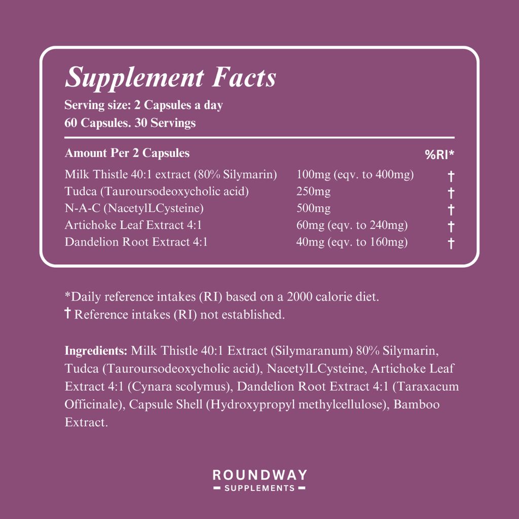 Milk Thistle, Dandelion, TUDCA, Artichoke and NAC Capsules - Image 2