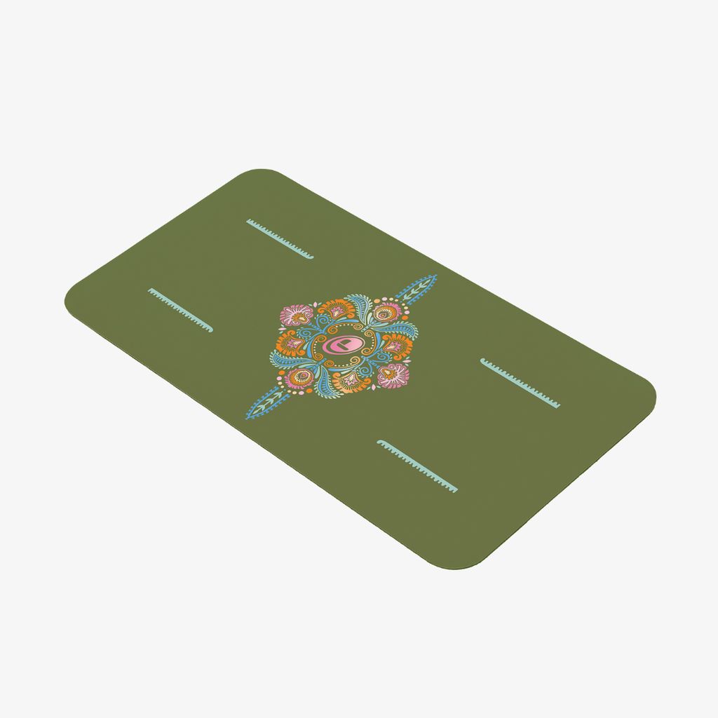 Liforme Mindful Garden Yoga Pad - Olive - Image 2