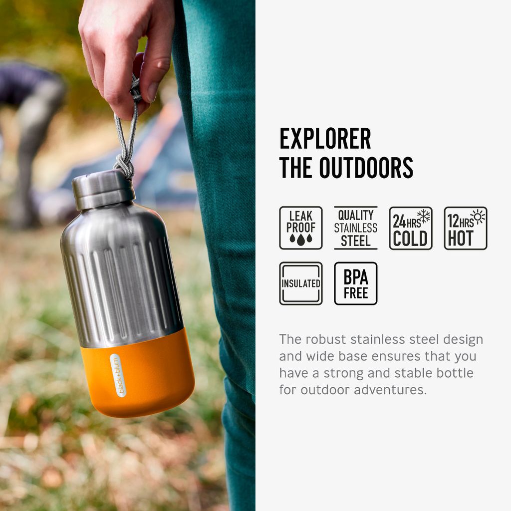 Explorer Insulated Water Bottle - Orange - Image 2