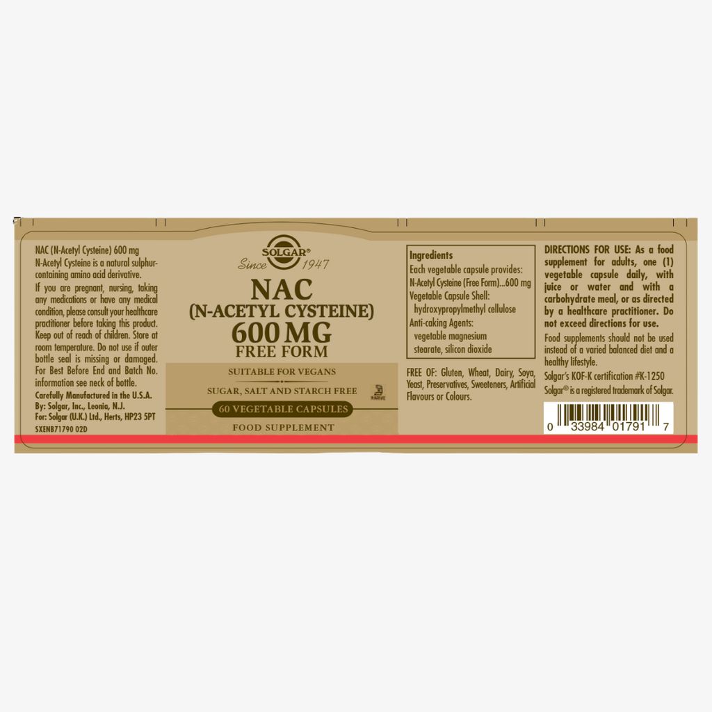 NAC (N-AcetylCysteine) 600mg - Image 2