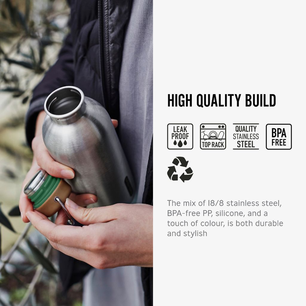 Steel Water Bottle - Olive - Image 2