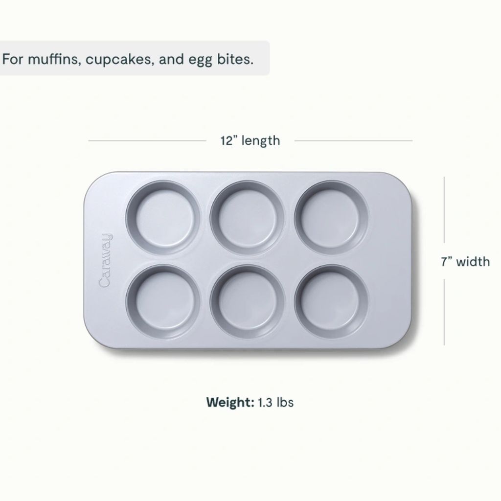 6 Cup Muffin Pan Grey - Image 2
