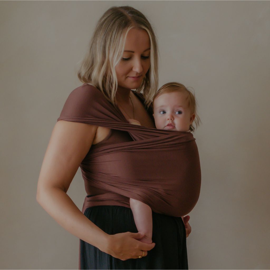 Baby Wrap Carrier - Cocoa Infusion - Image 4