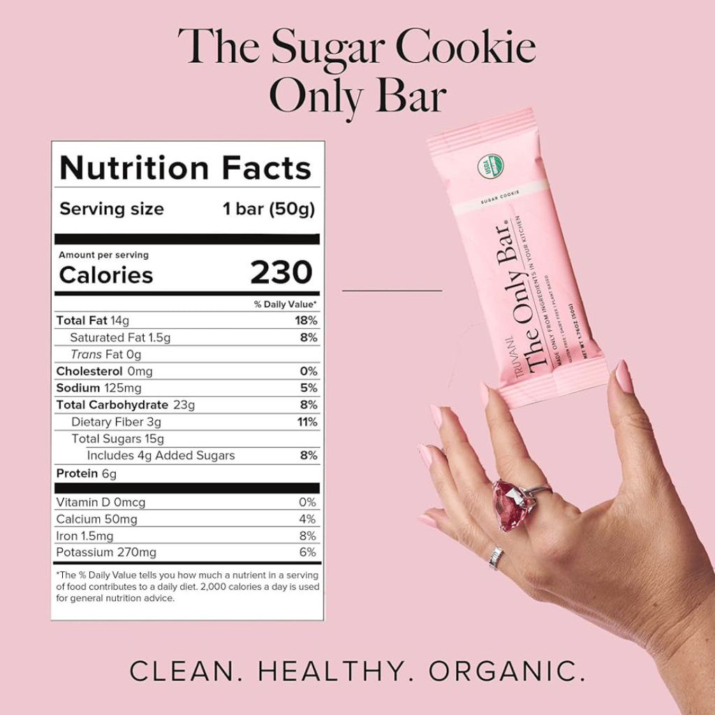 The Only Bar - Plant Based Organic Snack Bar - Sugar Cookie - Image 3