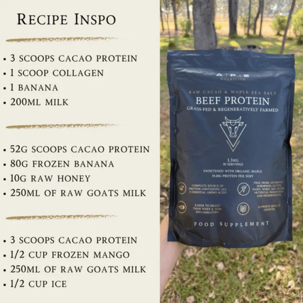 Grass-Fed Beef Protein Raw Cacao & Maple Sea Salt - Image 3