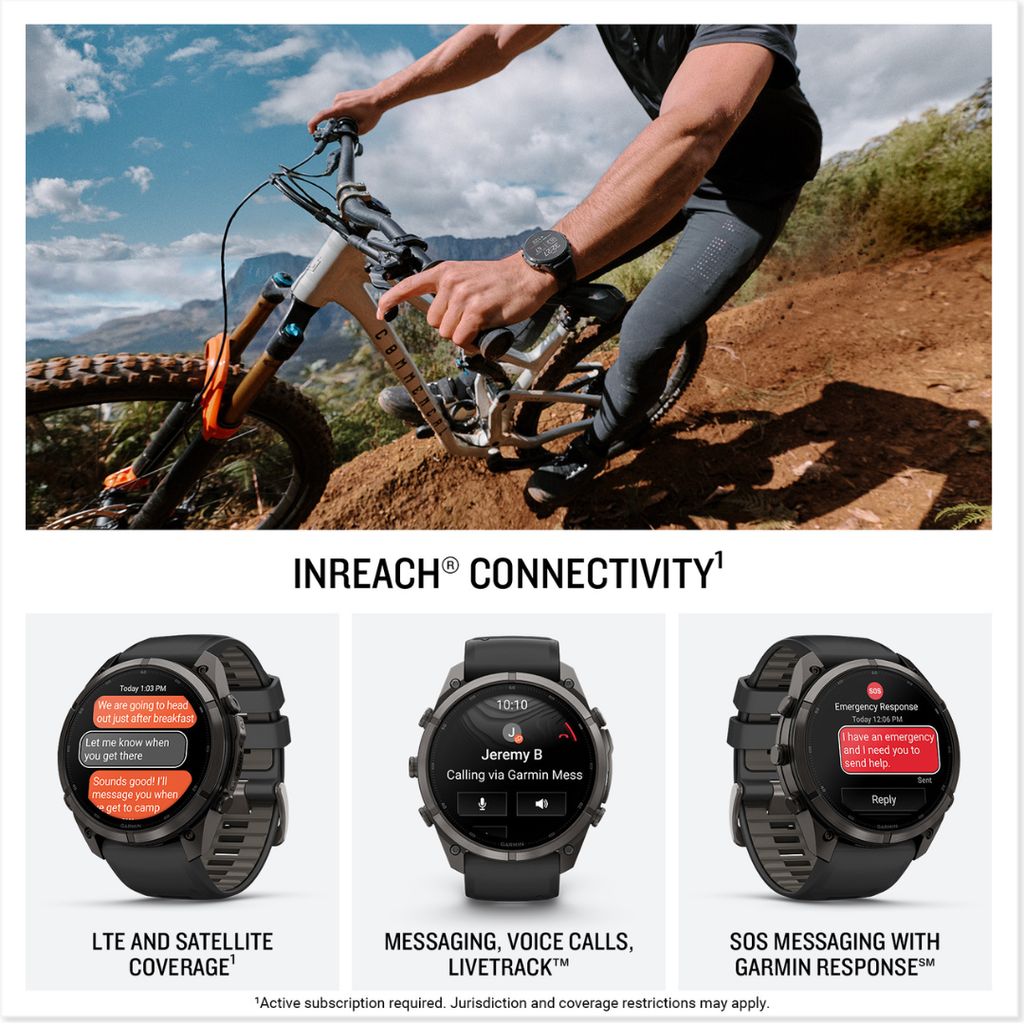 fenix 9 Pro, inReach, 51mm Titanium with Graphite/Black Band - Image 3