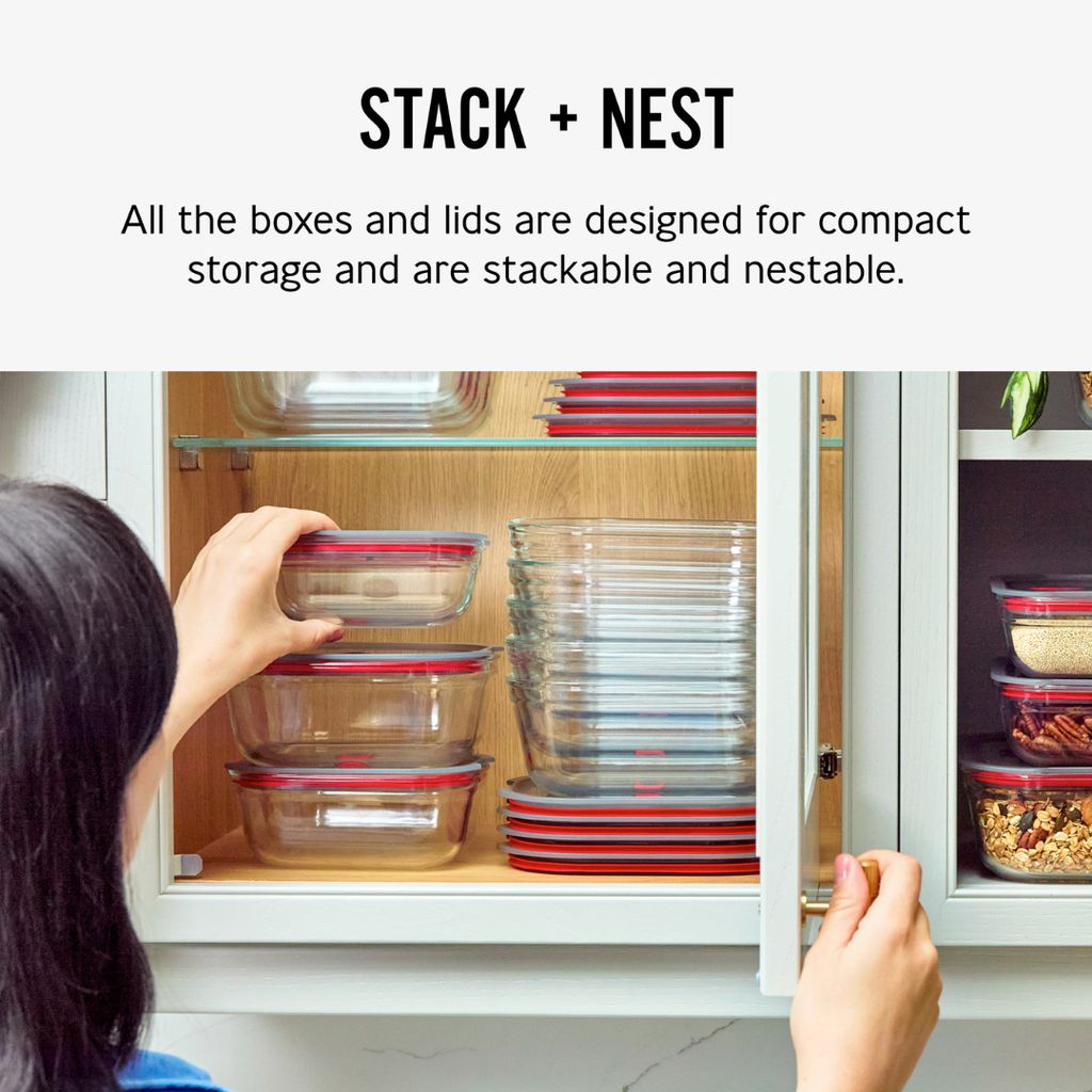 Glass Stack + Nest Food Box Set of 3 - Image 3