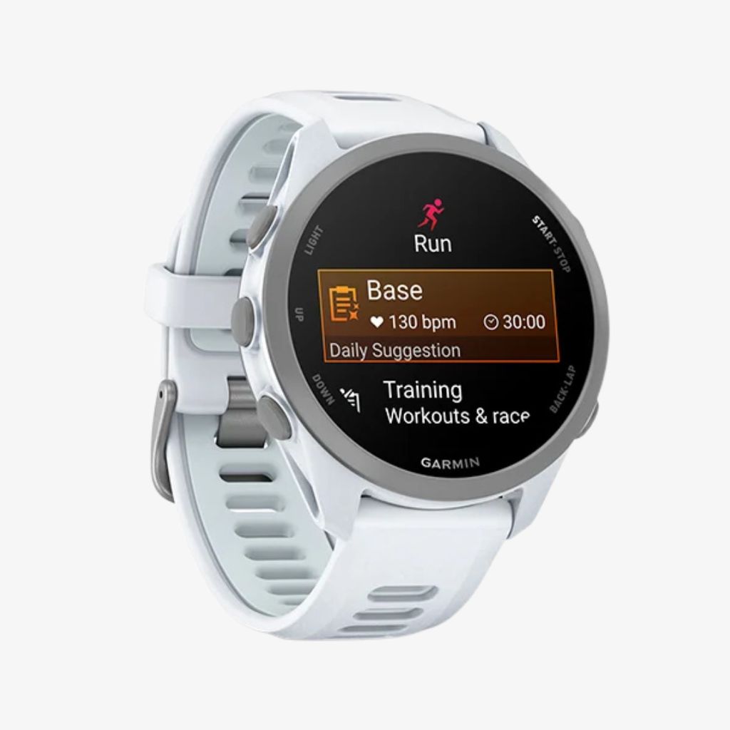 Forerunner® 170, Whitestone with Whitestone/Cloud Blue Band - Image 3
