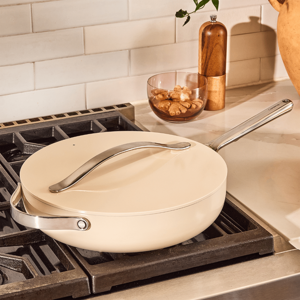 Non-Stick Ceramic Saute Pan Cream - Image 3