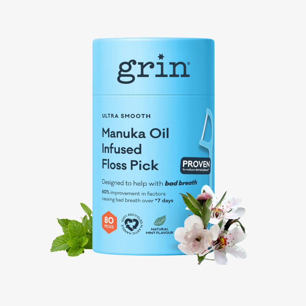 Ultra Smooth Adults Floss Picks Canister Manuka Oil Infused