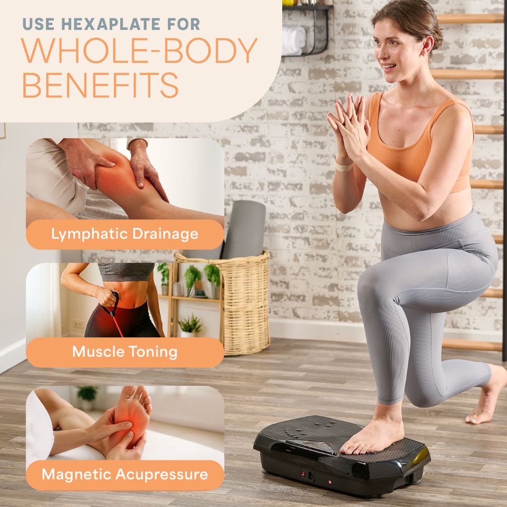 Hexaplate Vibration Plate - Black - Image 2