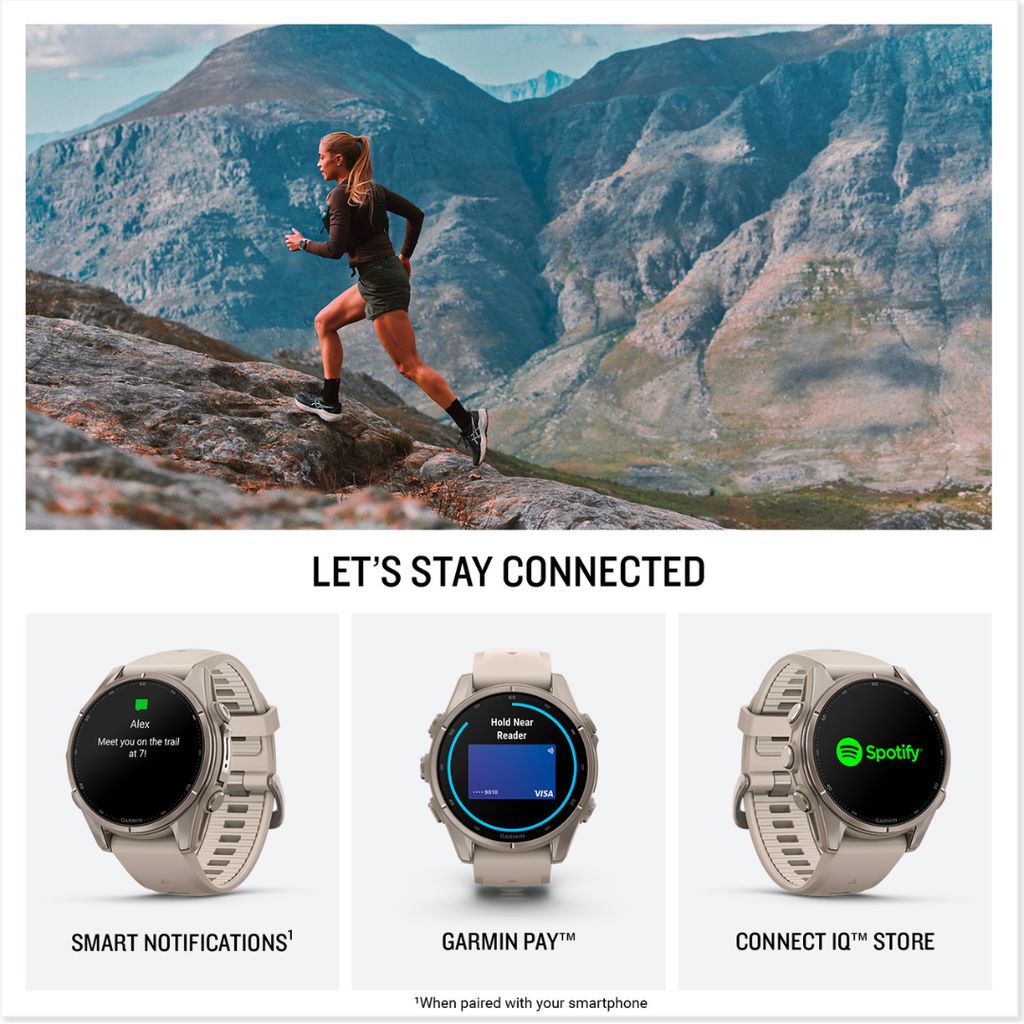 fenix 9, 43mm, Titanium with Fog Grey Band - Image 3