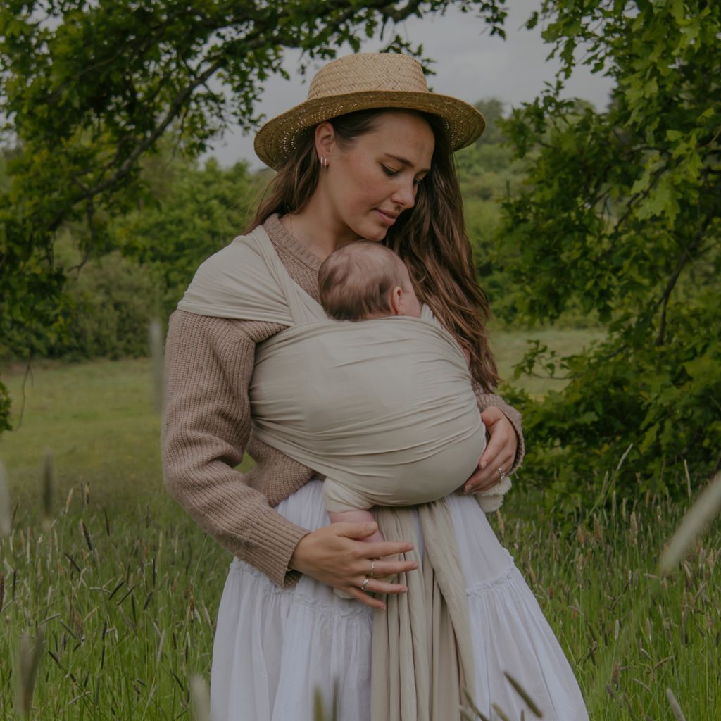 Baby Wrap Carrier - Warm Oat - Image 4