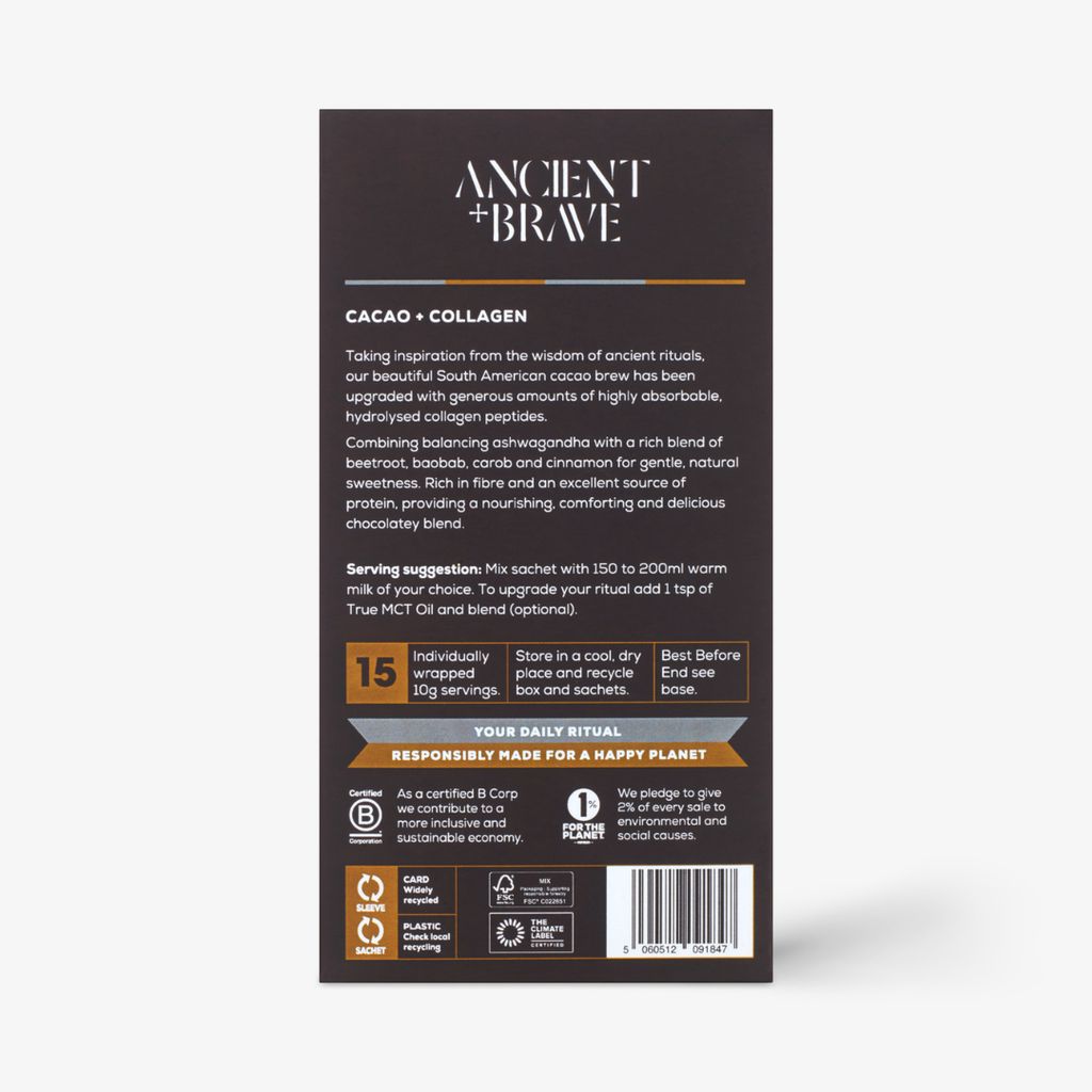 Ancient + Brave Cacao + Collagen Sachets - Image 3