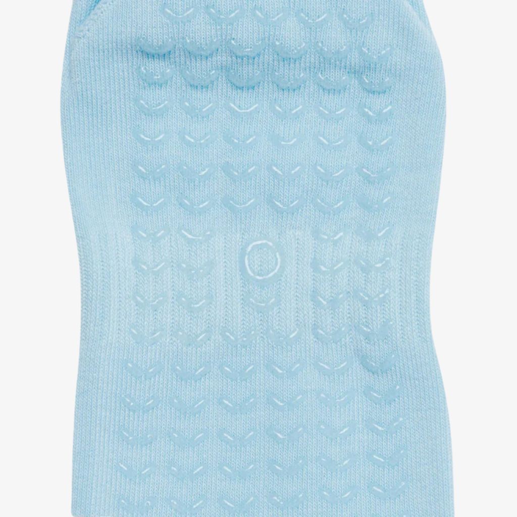ÔWEAR Crew Sporty Stripes Pilates Grip Socks - Celestial Blue - Image 3