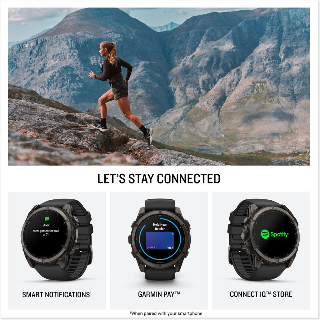 fenix 9, 51mm, Carbon Grey DLC Titanium with Black Band - Image 3