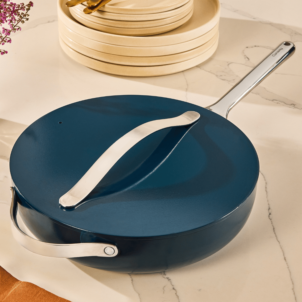 Non-Stick Ceramic Saute Pan Navy - Image 3
