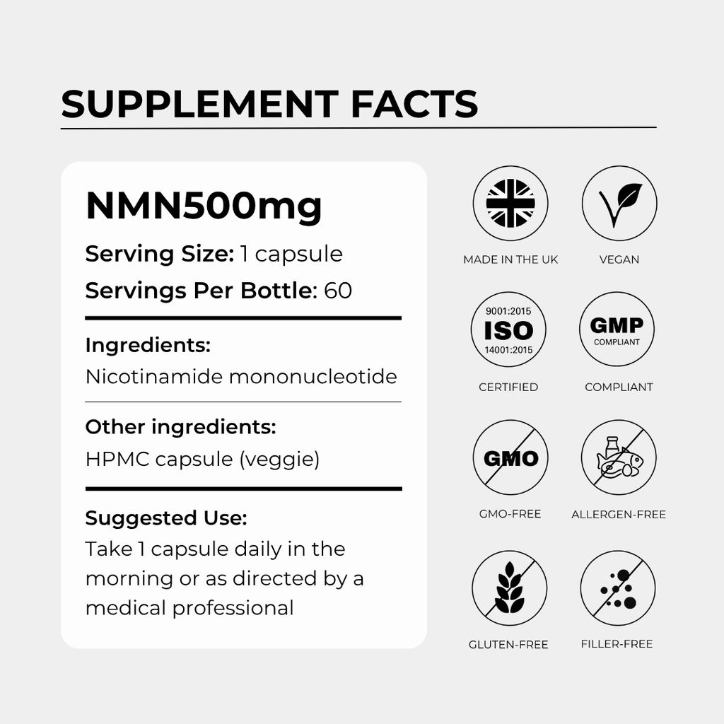 NMN 500 - Nicotinamide Mononucleotide - Image 2