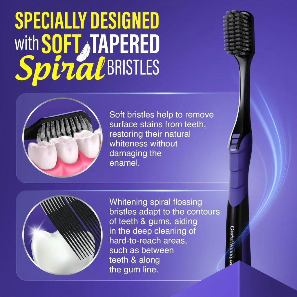 Gentle Giant Whitening Spiral Charcoal Toothbrush - Image 3