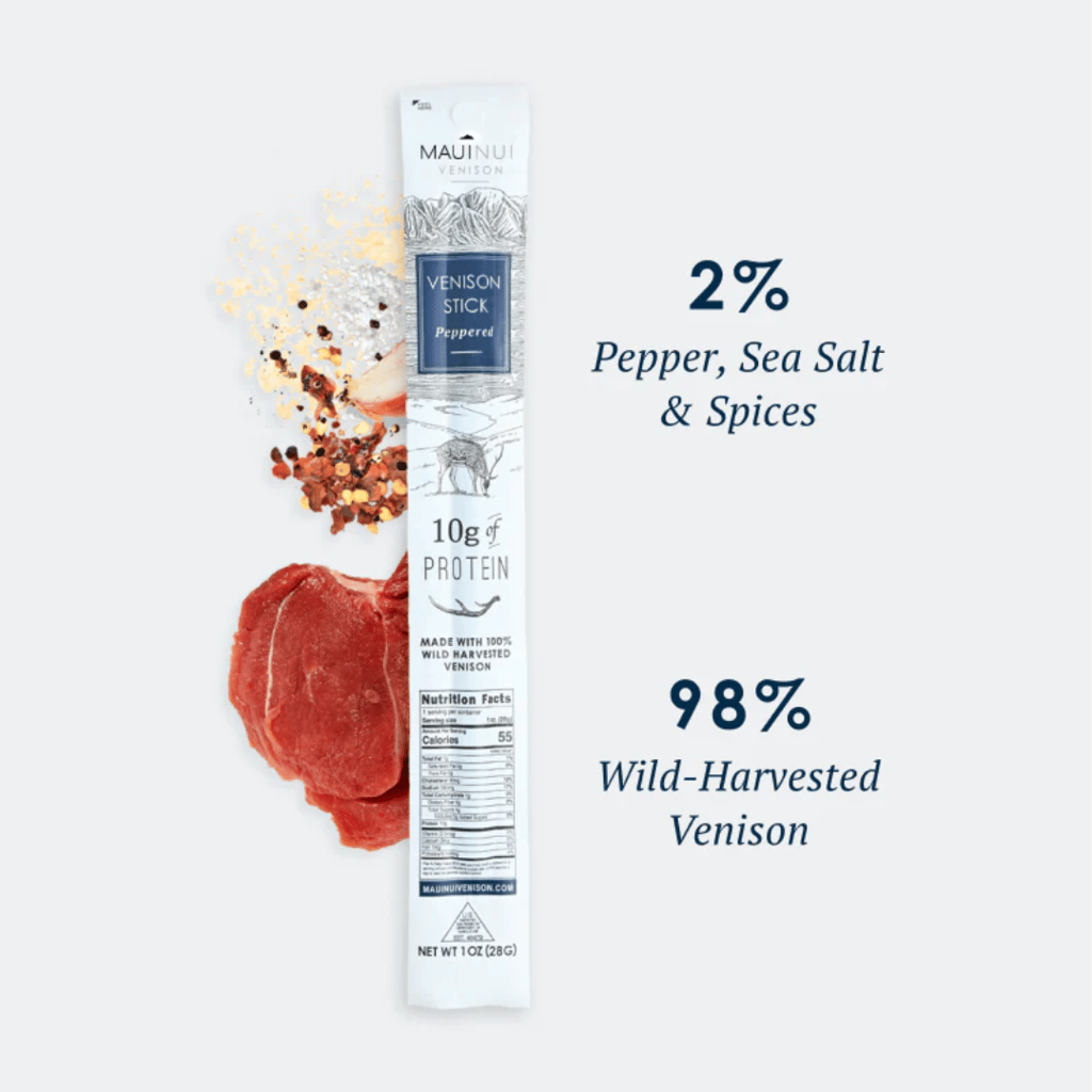 Sugar Free Pepper Venison Jerky - 12 Sticks - Image 3