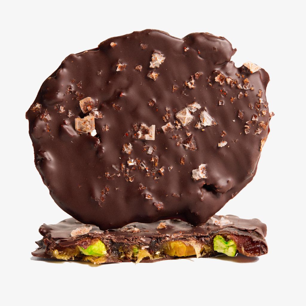 Pistachios & Smoked Paprika Sea Salt Smashed Date covered in 100% cacao - Image 3
