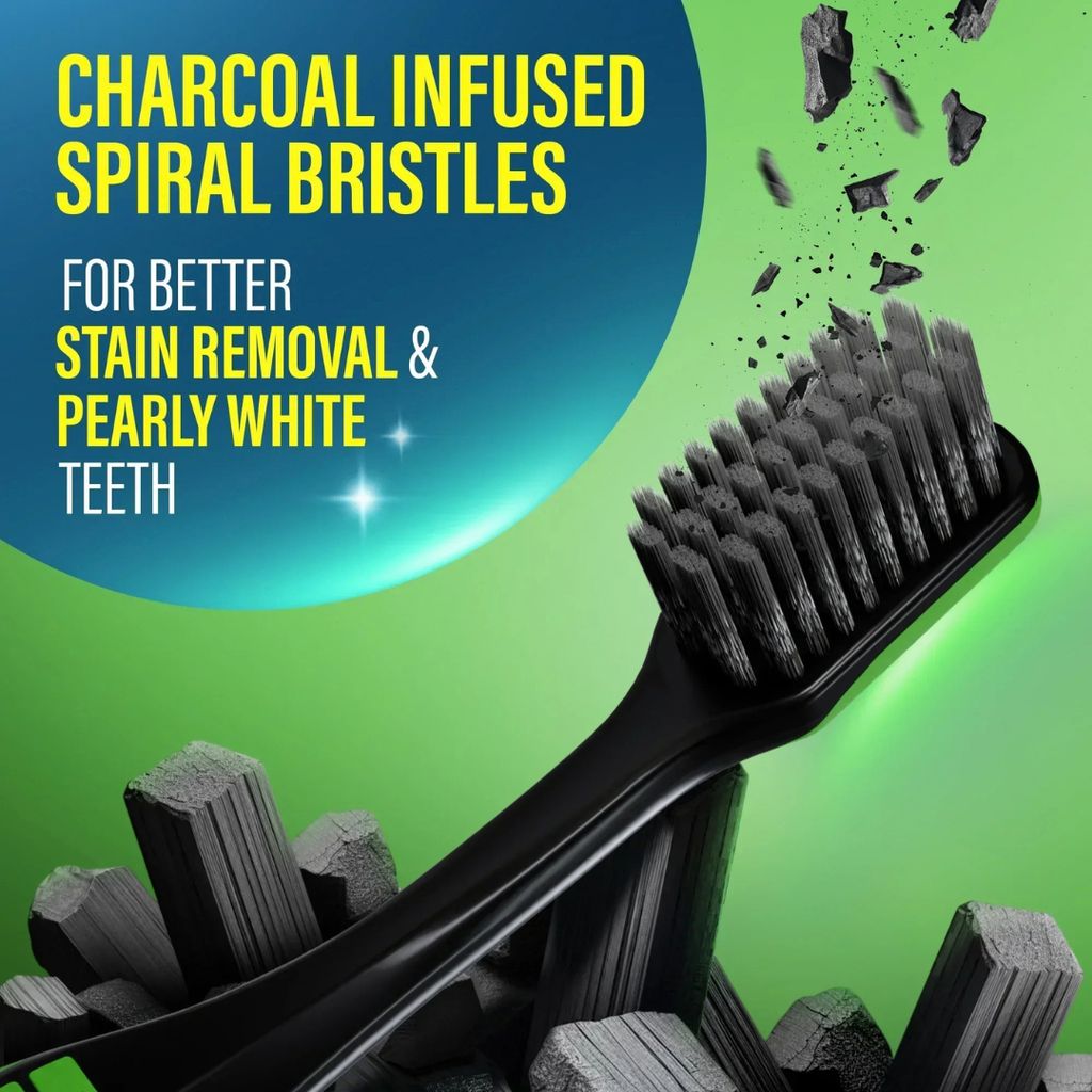Gentle Giant Whitening Spiral Charcoal Toothbrush - Image 4