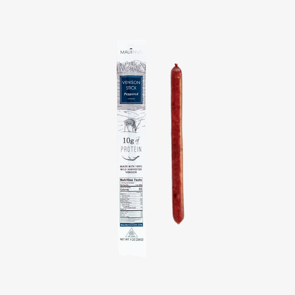 Sugar Free Pepper Venison Jerky - 12 Sticks