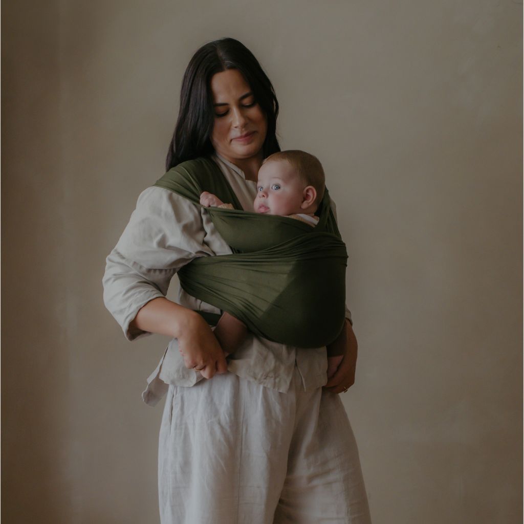Baby Wrap Carrier - Sage Green - Image 4