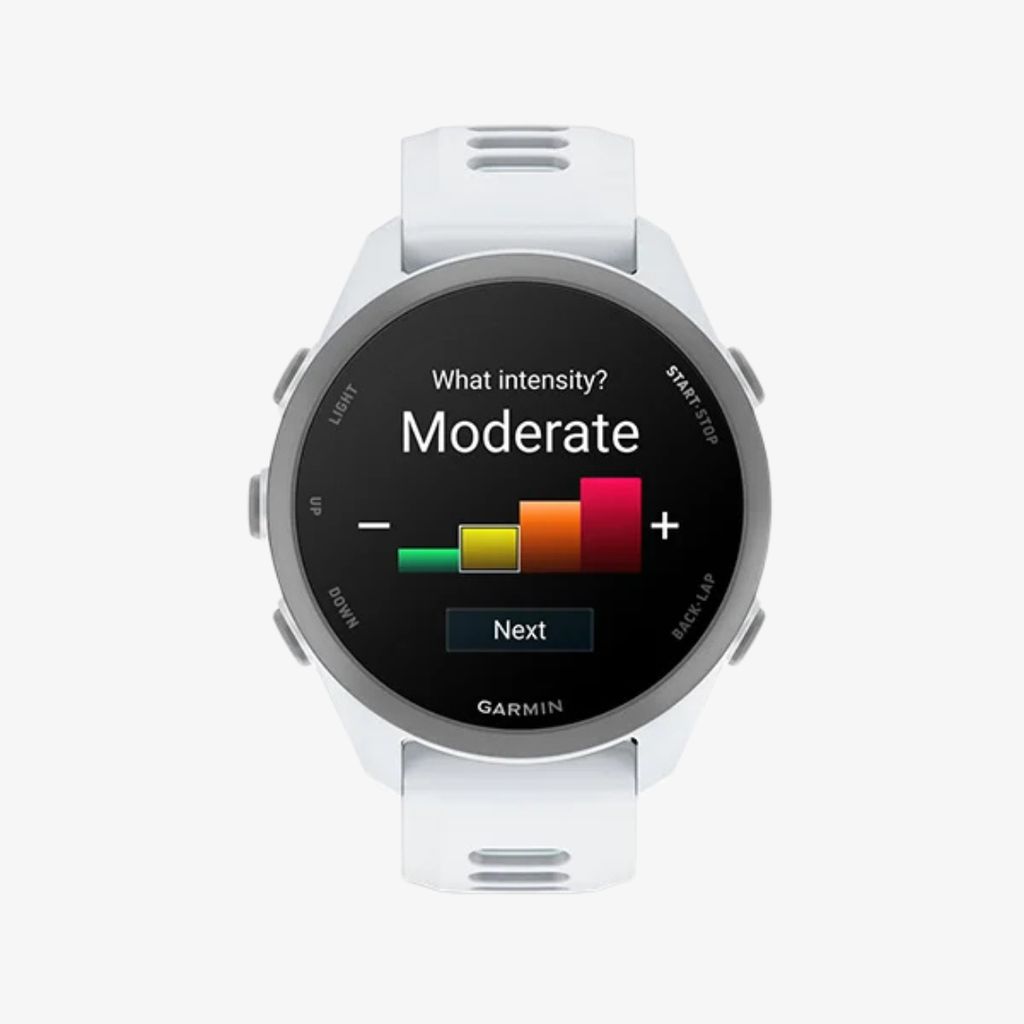 Forerunner® 170, Whitestone with Whitestone/Cloud Blue Band - Image 2