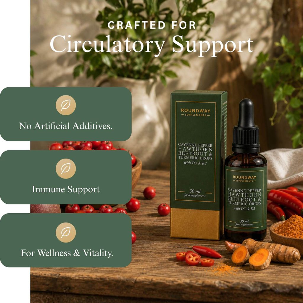 Cayenne Pepper, Hawthorn, Beetroot & Turmeric Drops with D3 & K2 - Image 5