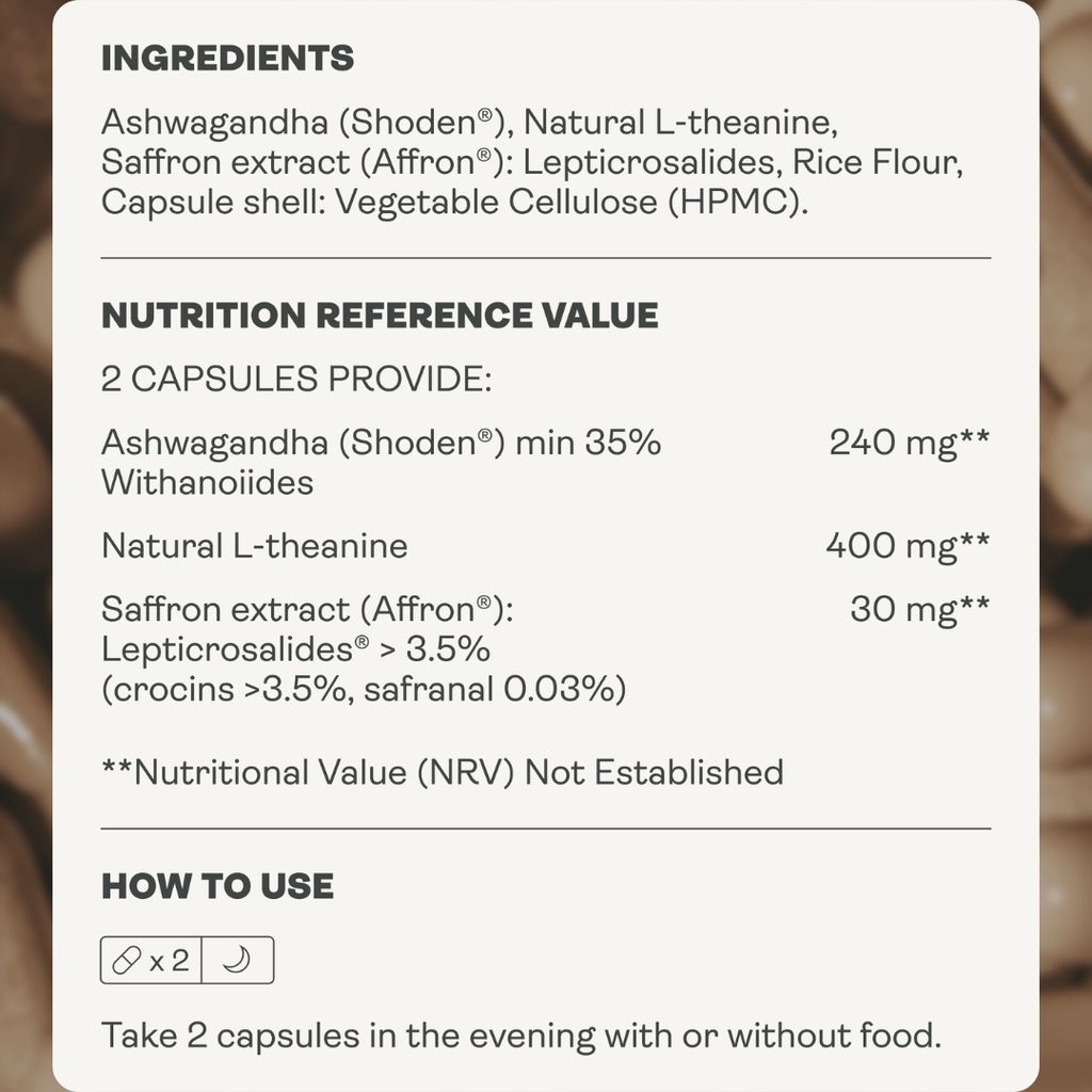 Chillaxcine (Ashwagandha, L-theanine & Saffron) - Image 2