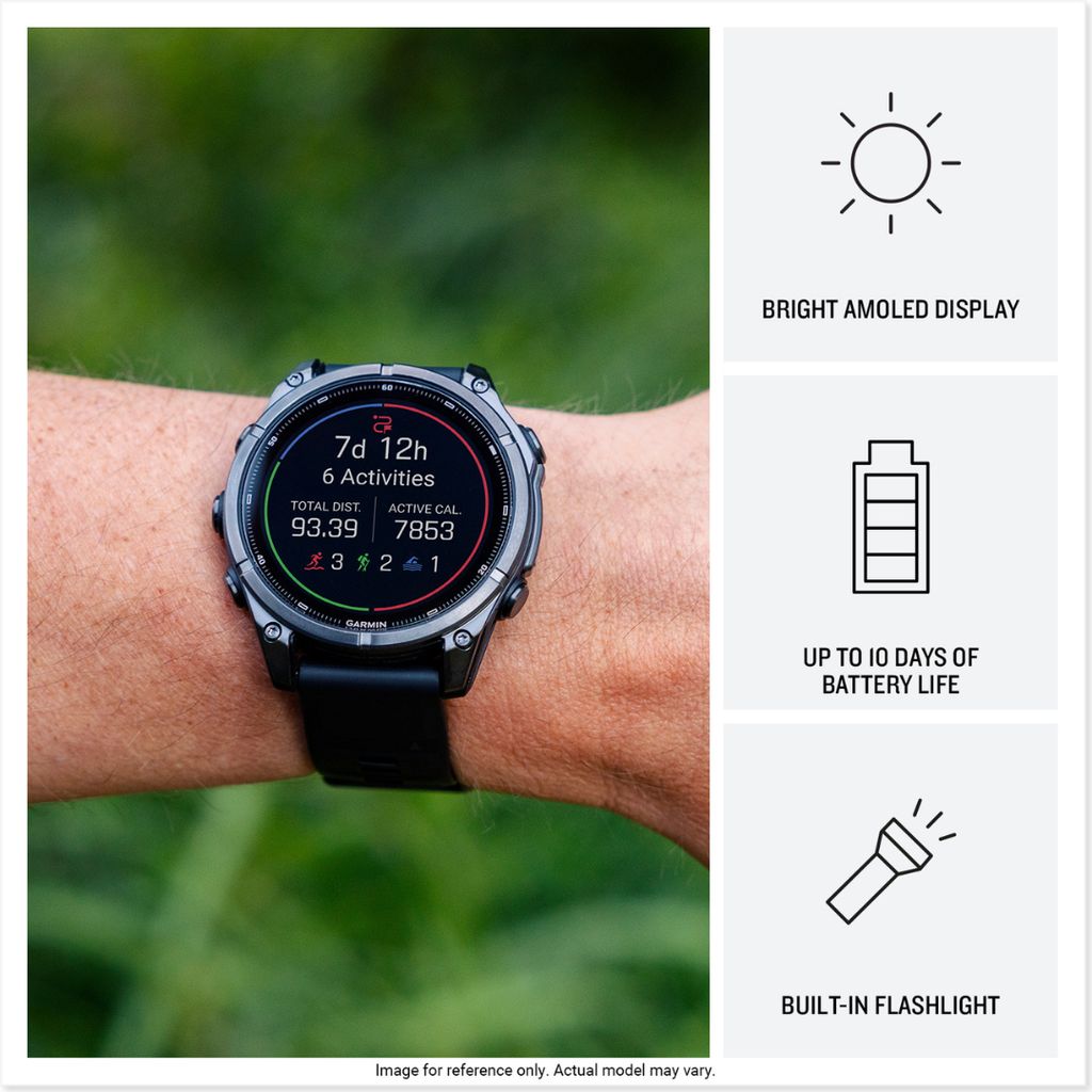 fenix 9, 43mm, Titanium with Fog Grey Band - Image 4