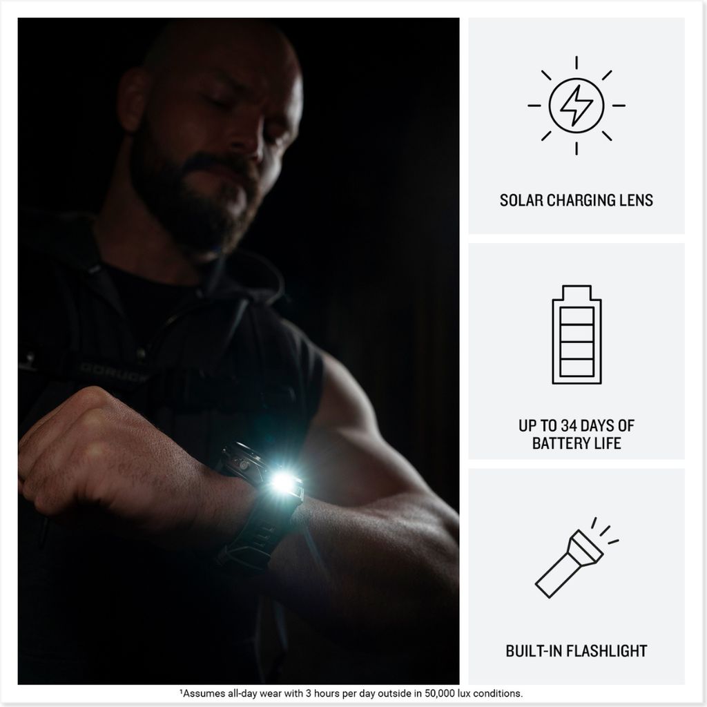 fenix 9 Pro, inReach, Solar, 47mm Titanium with Pebble Grey/Silver Grey Band - Image 4