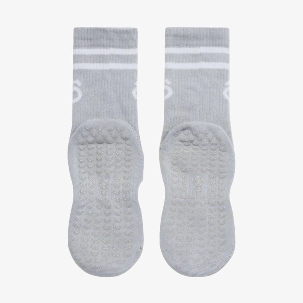 ÔWEAR Crew Sporty Stripes Pilates Grip Socks - Timberwolf - Image 4