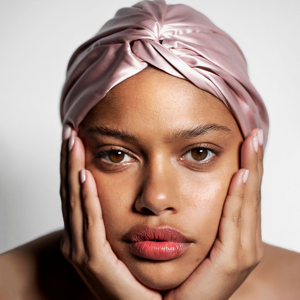 Pure Silk Turban - Pink - Image 5