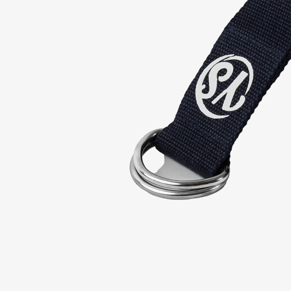 D-Ring Yoga Belt - Navy  Blue - Image 4