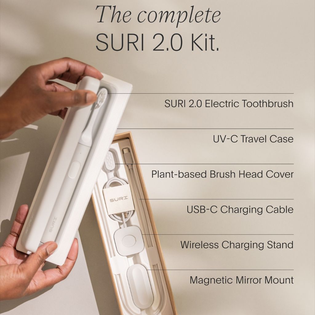 SURI 2.0 Sonic Electric Toothbrush with UV Cleaning Travel Case - Sea Mist - Image 5