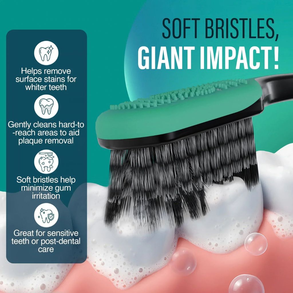 Gentle Giant Whitening Spiral Charcoal Toothbrush - Image 5