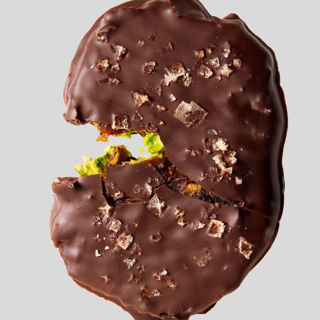 Pistachios & Smoked Paprika Sea Salt Smashed Date covered in 100% cacao - Image 4