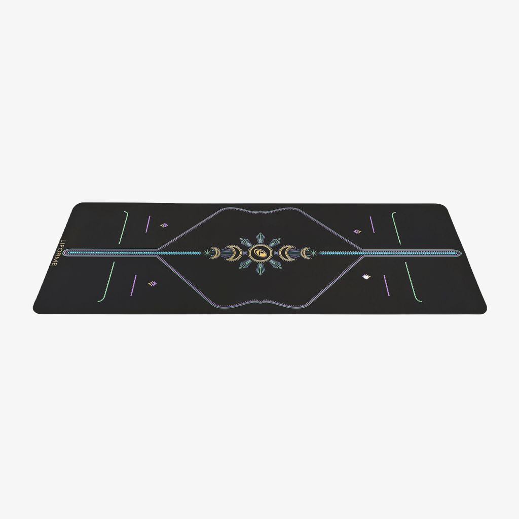 Liforme Cosmic Moon Travel Yoga Mat - Black - Image 2
