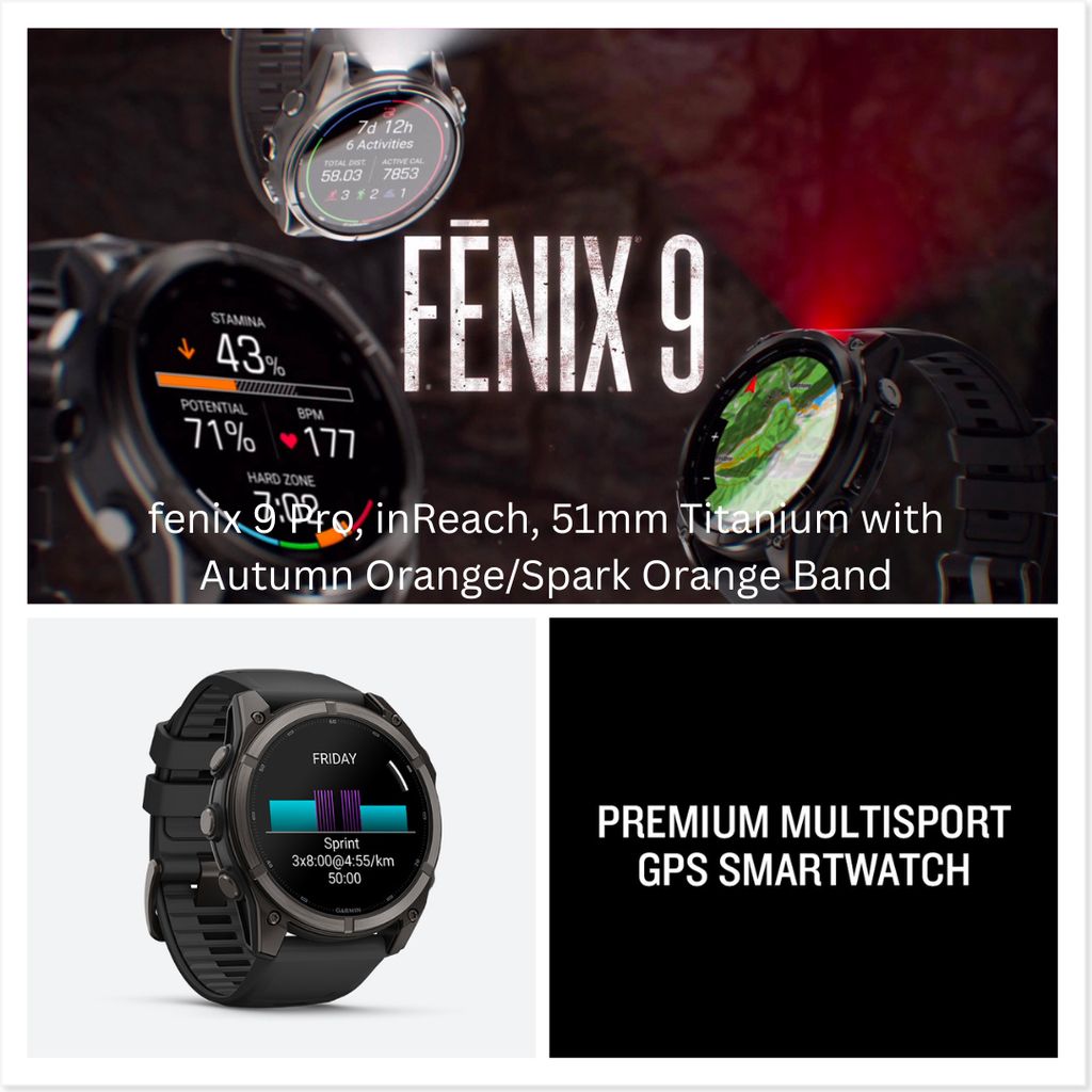 fenix 9, 51mm, Carbon Grey DLC Titanium with Black Band - Image 6