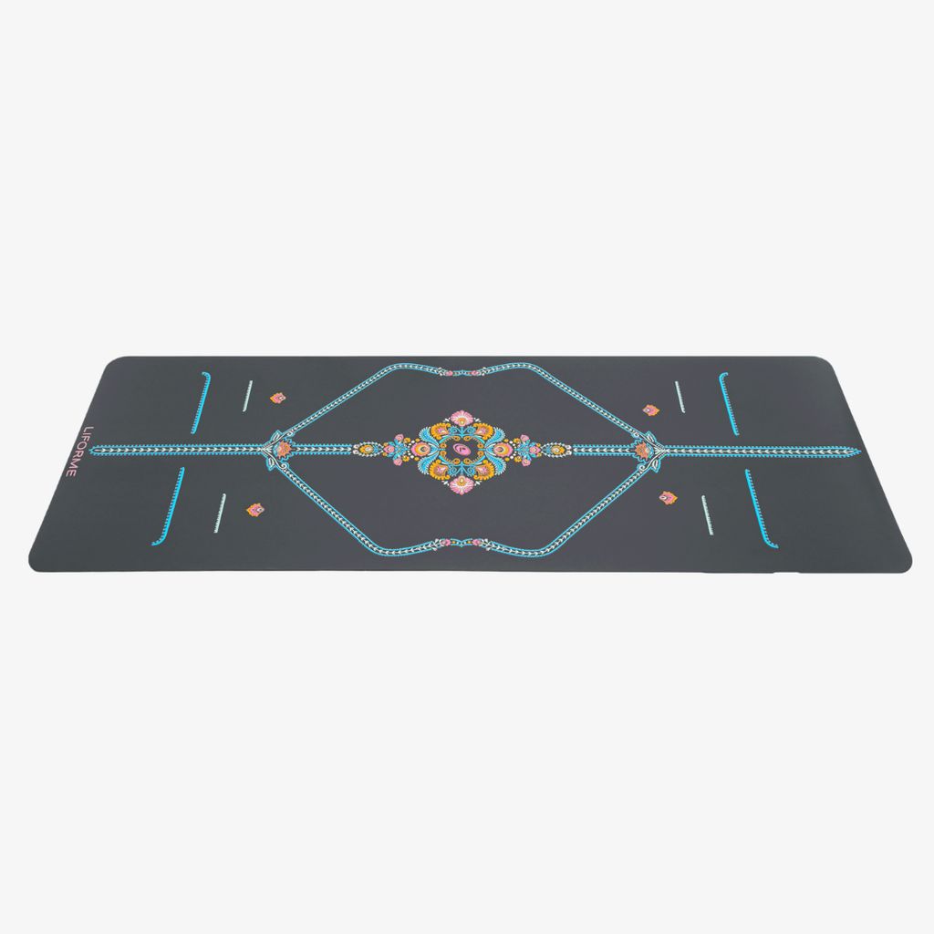 Liforme Mindful Garden Travel Yoga Mat - Grey - Image 2