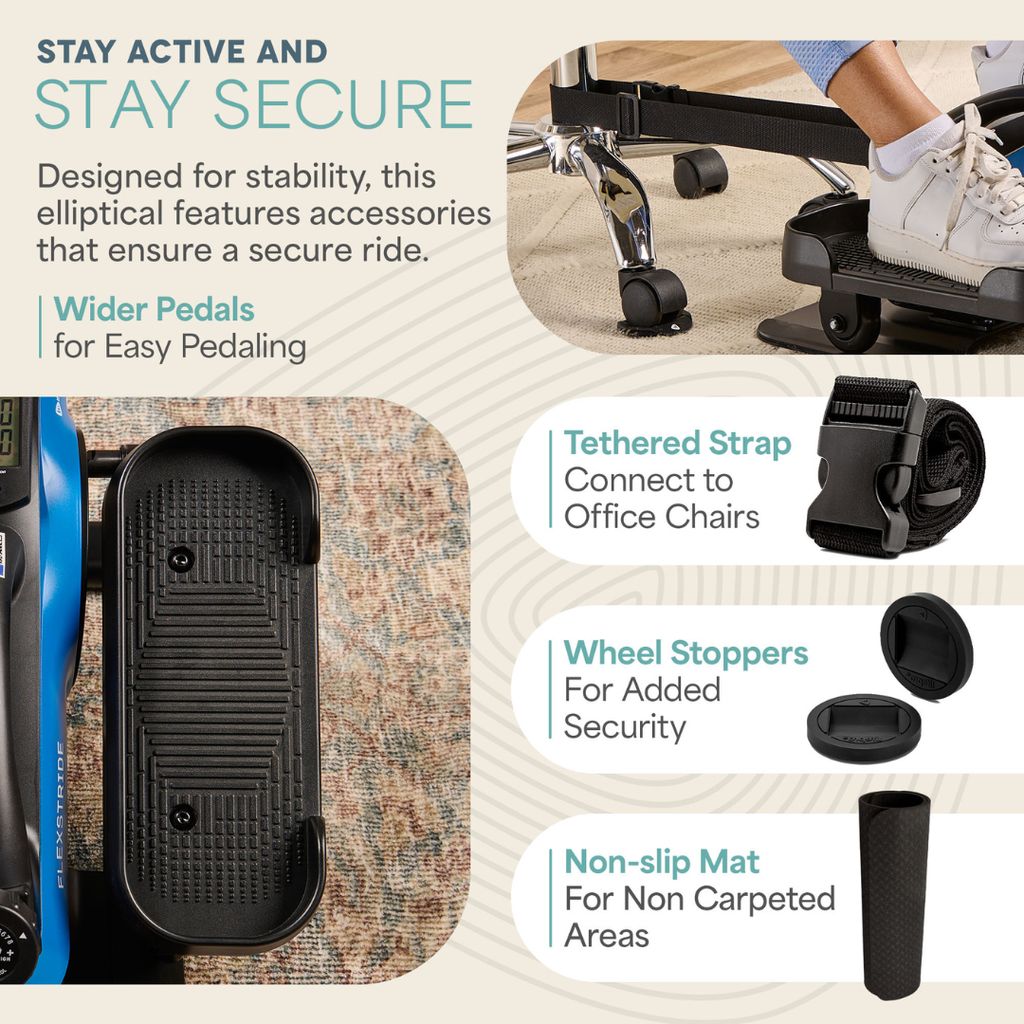 FlexStride Plus Under Desk Elliptical - Blue - Image 6