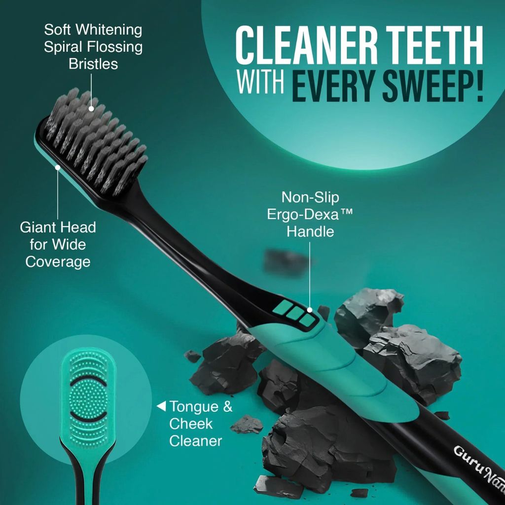 Gentle Giant Whitening Spiral Charcoal Toothbrush - Image 6