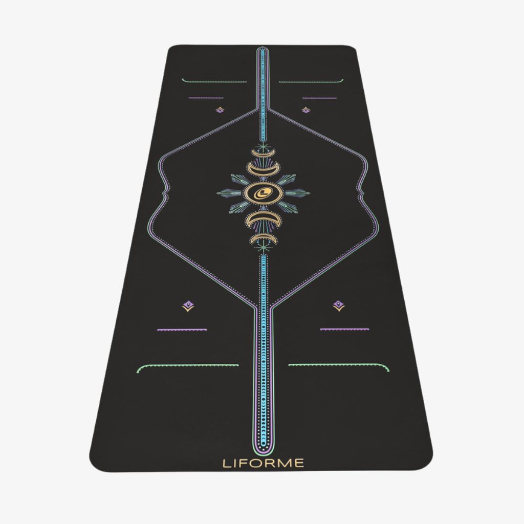 Liforme Cosmic Moon Travel Yoga Mat - Black